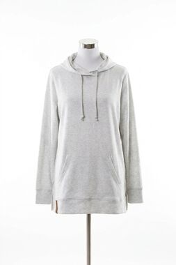 NEW AMPERSAND AVE side slit hoodie in white mist